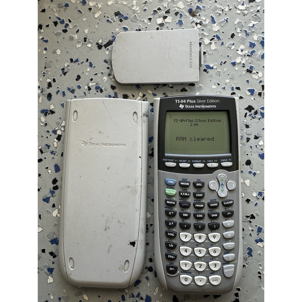Texas Instruments TI-84 Plus Silver Edition Graphing Calculator Tested Working